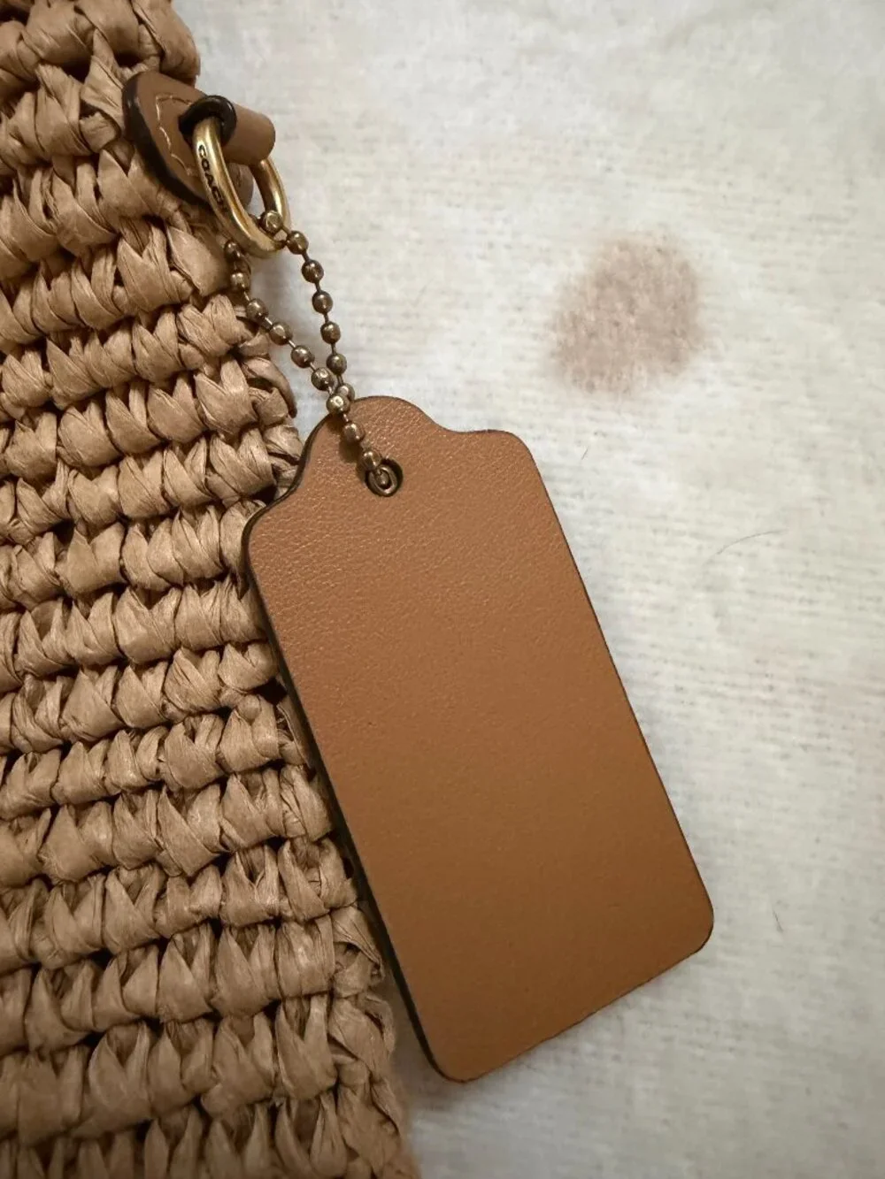COACH Brooklyn Straw Hobo Bag 39 Shoulder Bag
